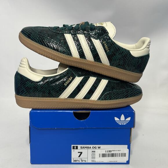 adidas Samba OG Snakeskin Pack - “Collegiate Green” JR8848 - Picture 1 of 6